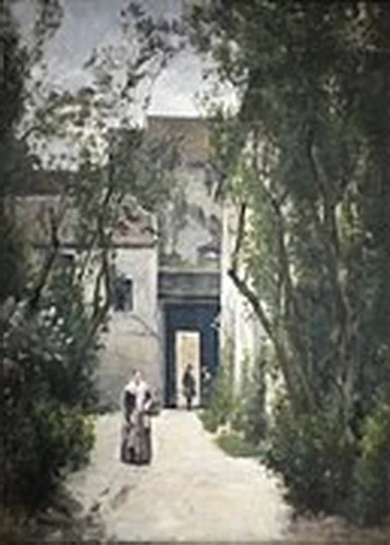 Un cortile in rue de la Fontenelle